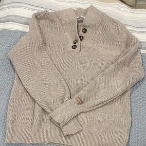 Lunya Beige Knit Sweater